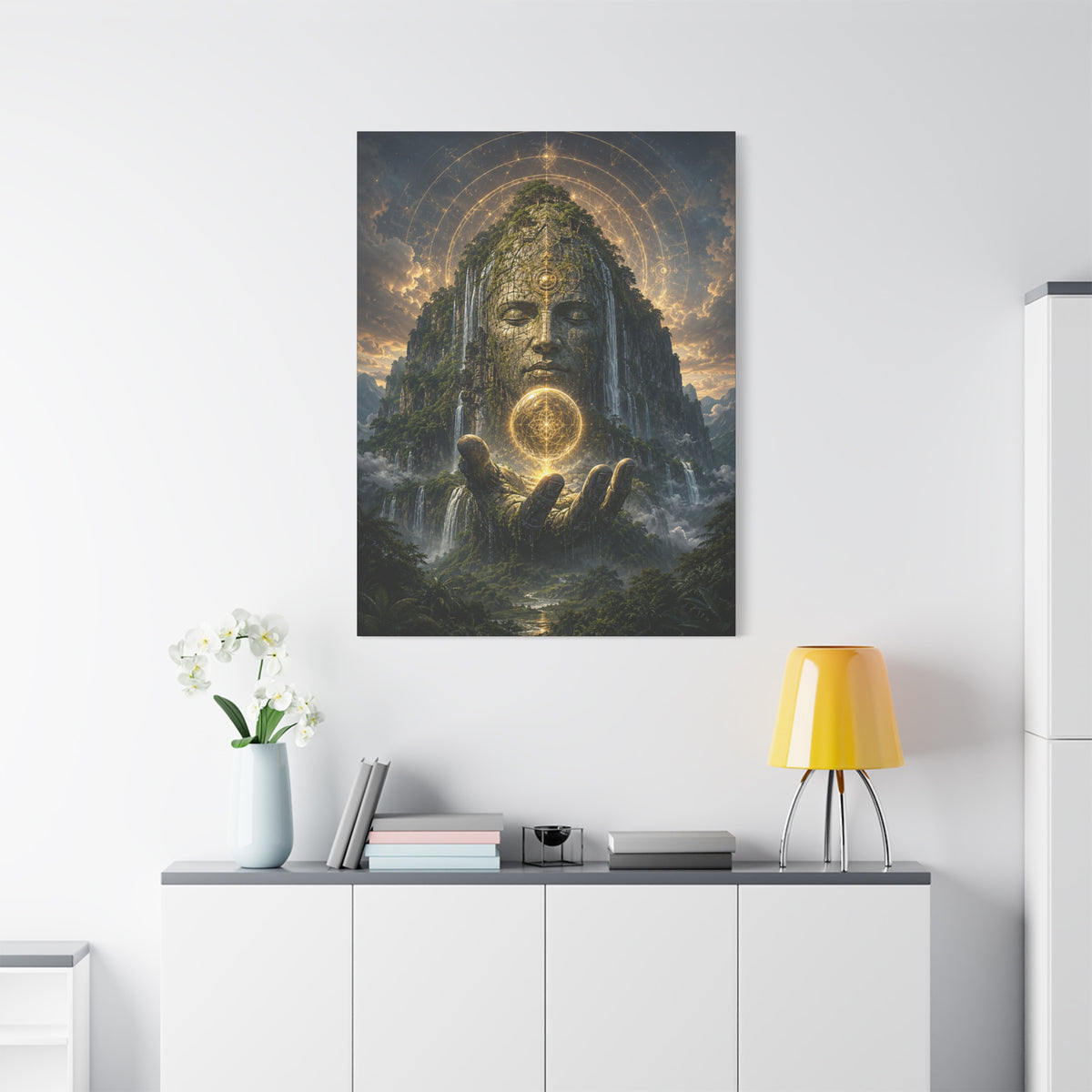 Ancient Guardian Canvas | GLITCHED Mystical Fantasy Wall Art