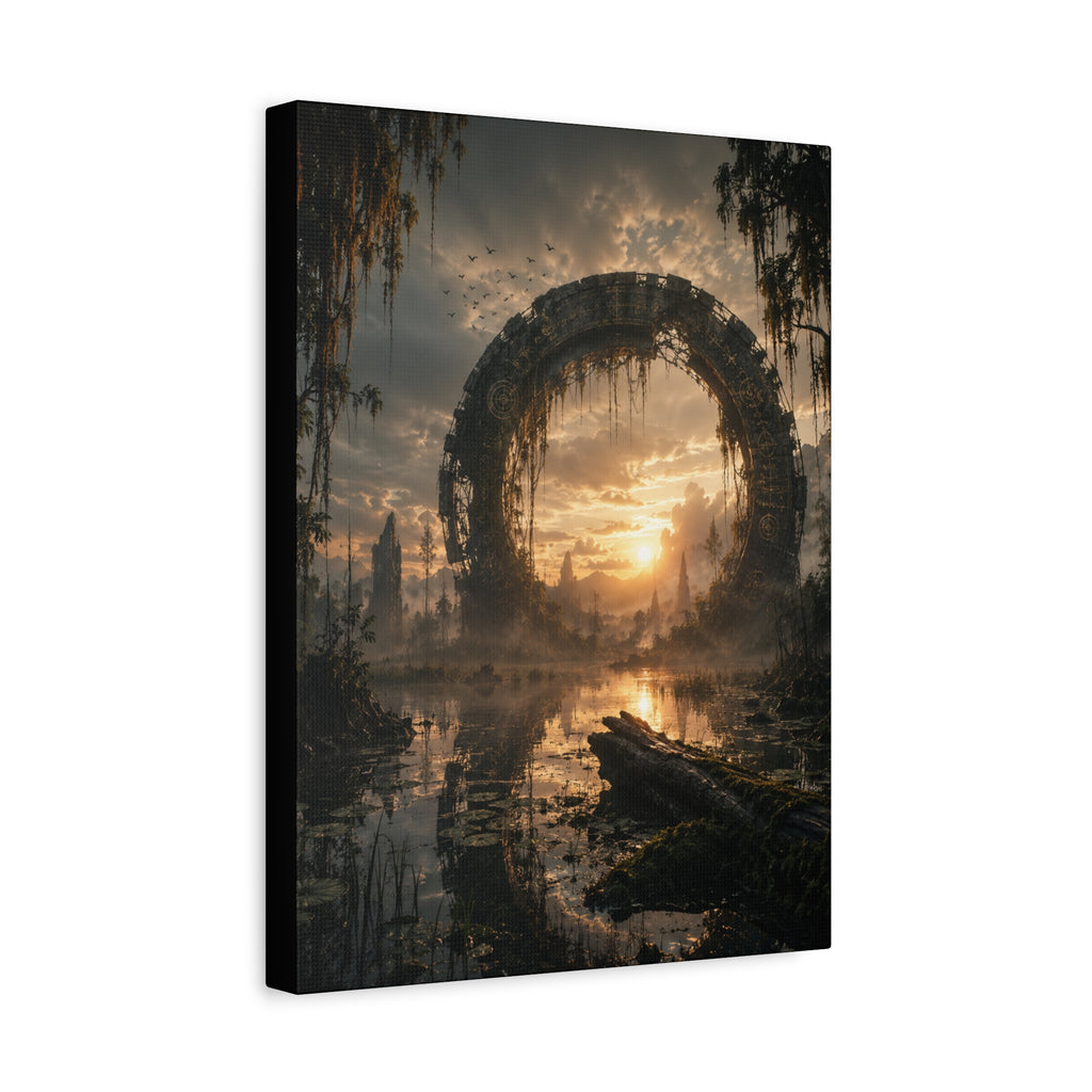 Ancient Portal Canvas | GLITCHED Dark Fantasy Wall Art