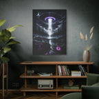 Nothing Is Real Canvas | GLITCHED UFO Abduction Wall Art