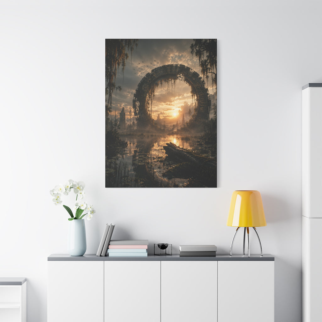 Ancient Portal Canvas | GLITCHED Dark Fantasy Wall Art