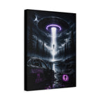 Nothing Is Real Canvas | GLITCHED UFO Abduction Wall Art