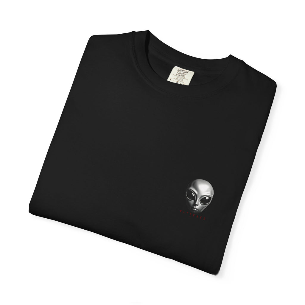Alien Abduction T-Shirt – Crimson | GLITCHED