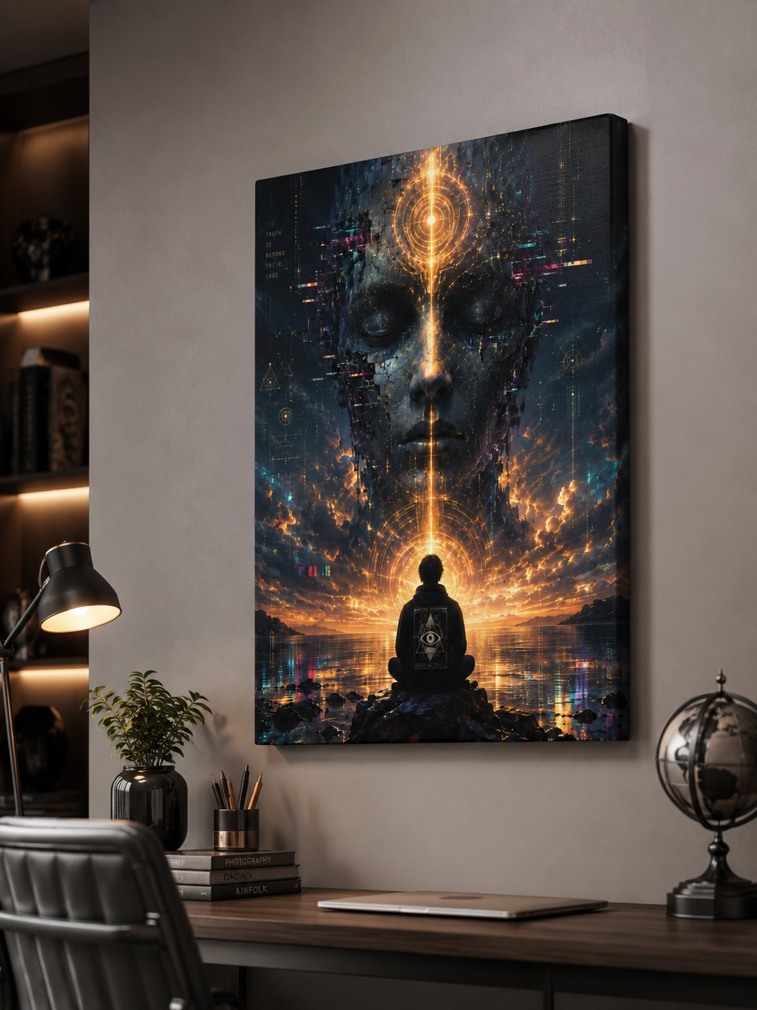 Awakened Signal Canvas | GLITCHED Alien Spiritual Wall Art
