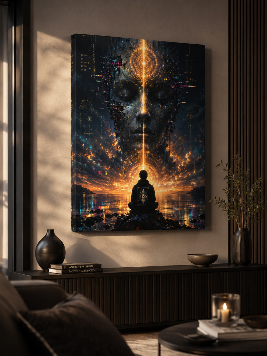 Awakened Signal Canvas | GLITCHED Alien Spiritual Wall Art