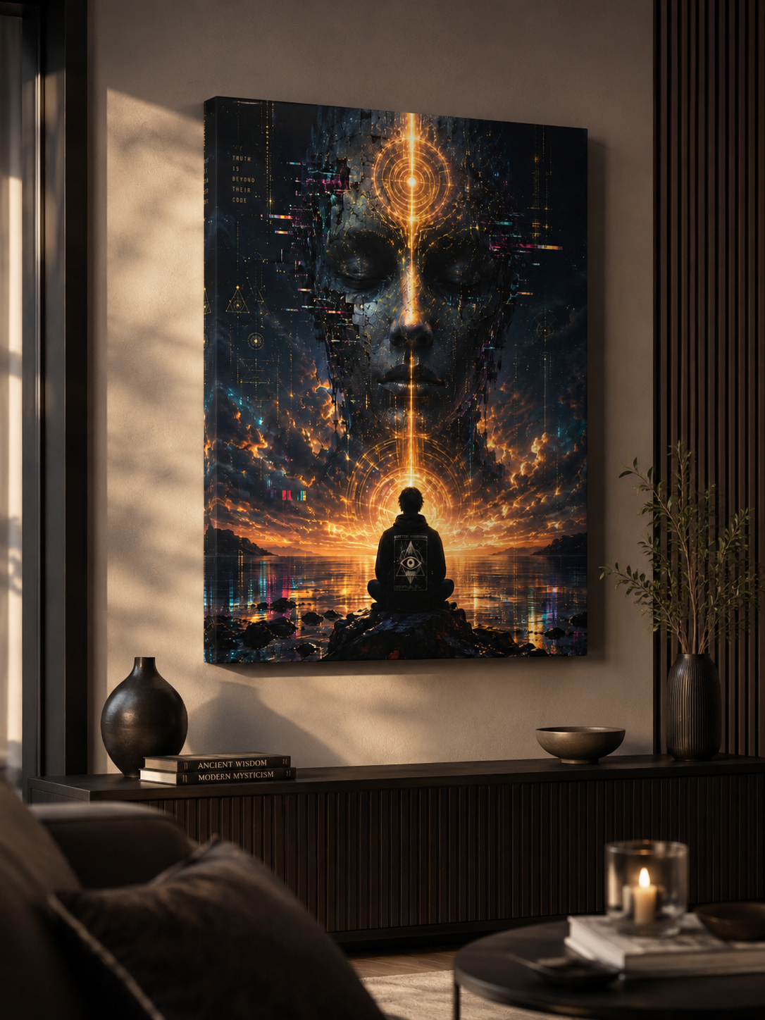 Awakened Signal Canvas | GLITCHED Alien Spiritual Wall Art