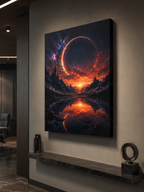 Cosmic Portal Canvas | GLITCHED Sci-Fi Fantasy Wall Art