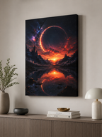 Cosmic Portal sci-fi fantasy canvas wall art, GLITCHED