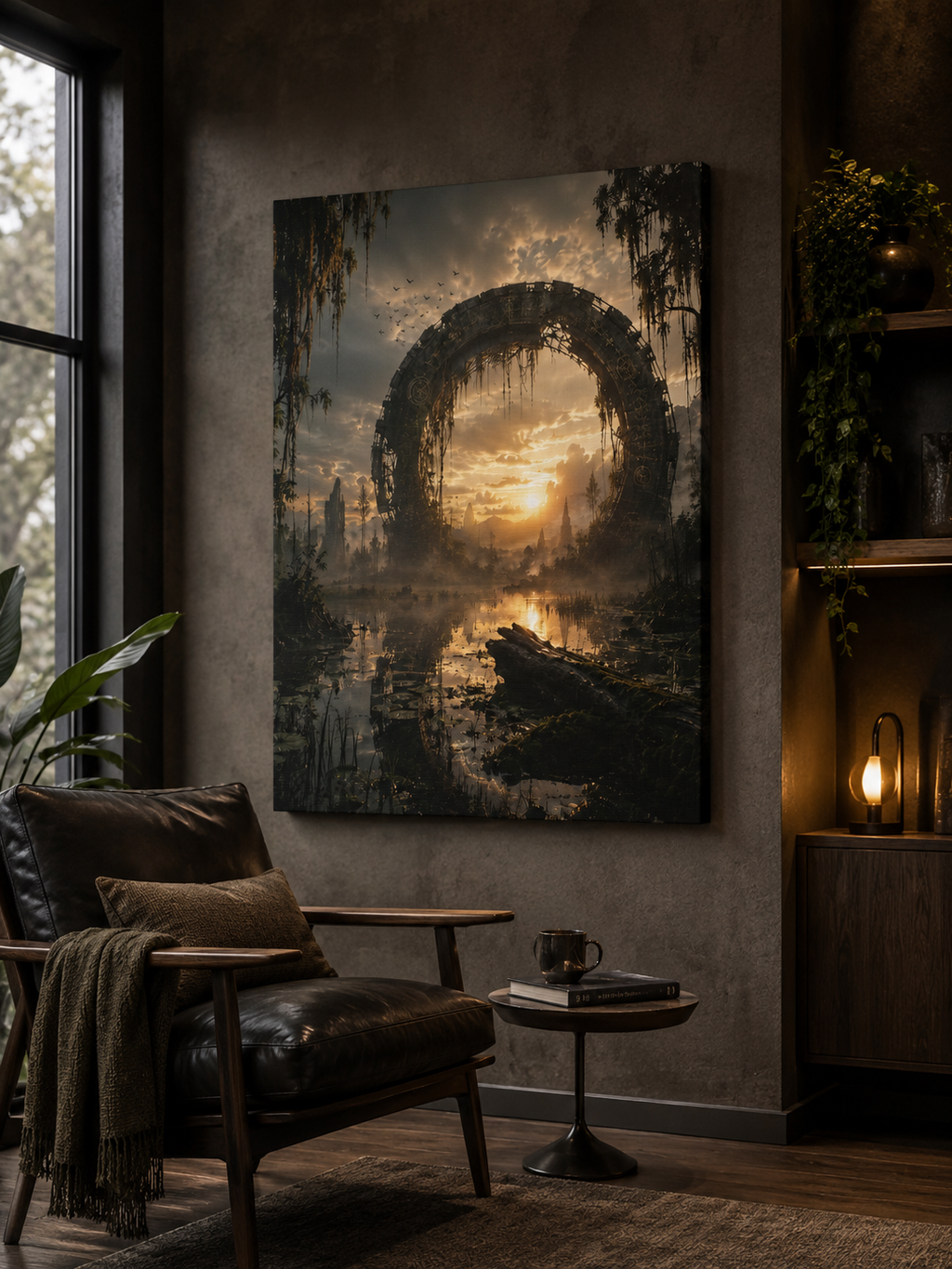 Ancient Portal Canvas | GLITCHED Dark Fantasy Wall Art