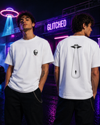 Alien Abduction T-Shirt – Crimson | GLITCHED