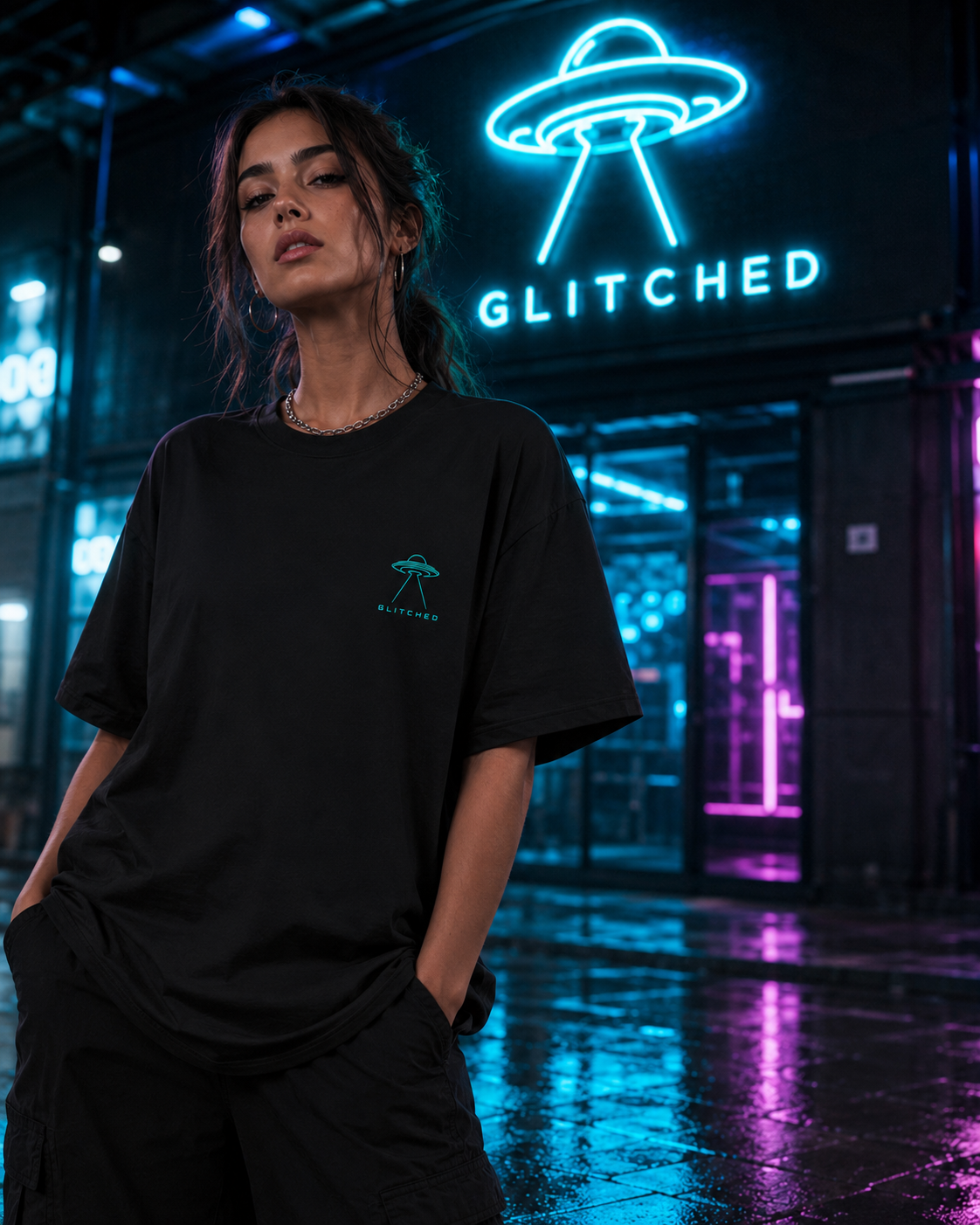 Neon Portal T-Shirt | GLITCHED Anomaly Edition