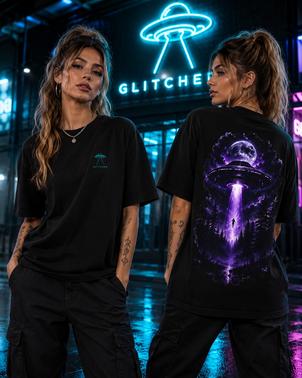 UFO Abduction T-Shirt | GLITCHED Anomaly Edition
