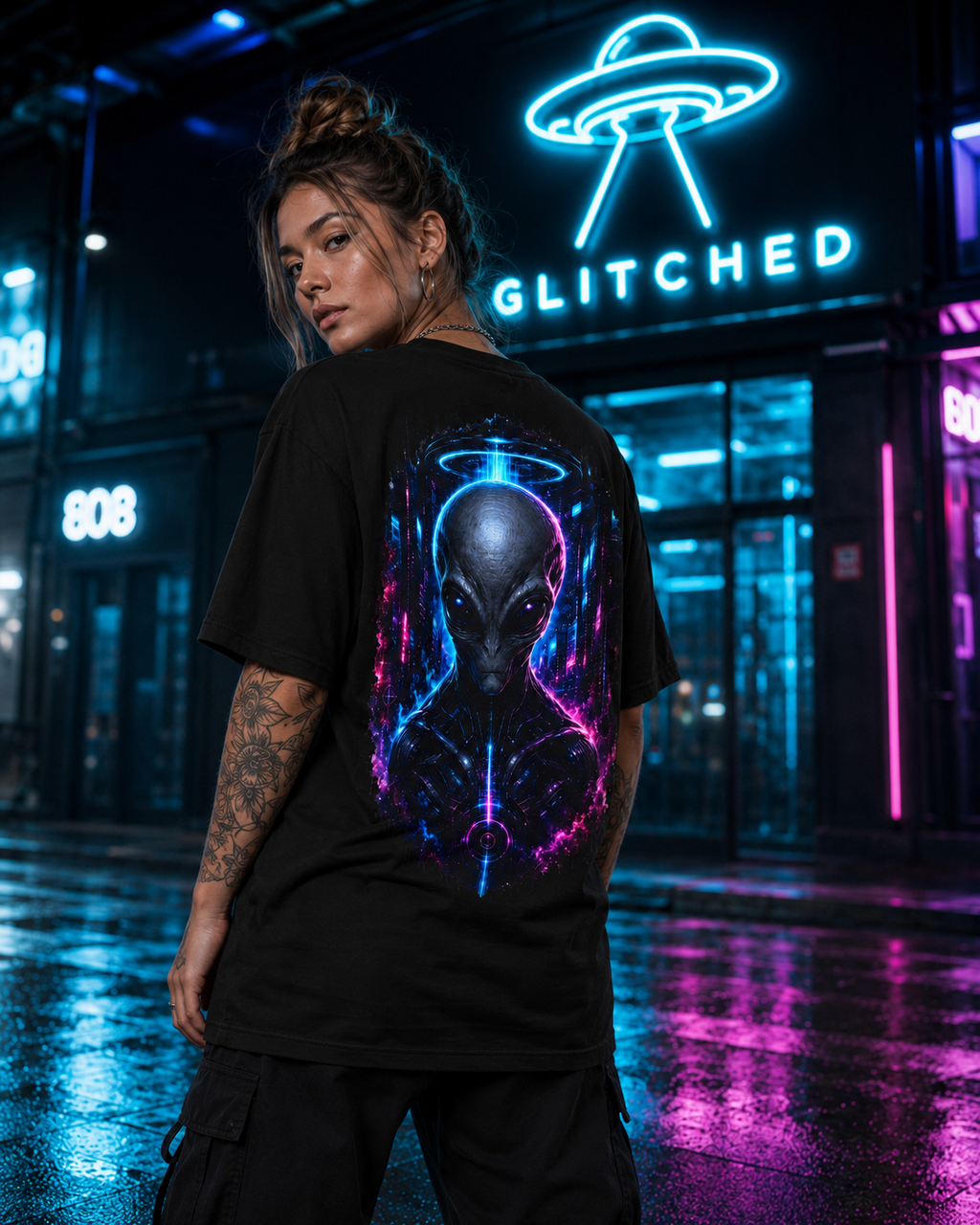 Alien Overlord T-Shirt | GLITCHED Anomaly Edition