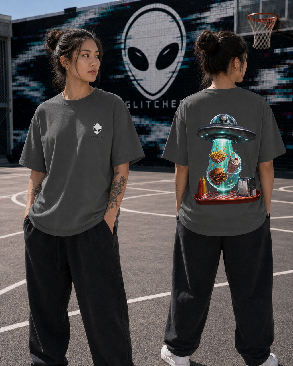 Snack Abduction T-Shirt | GLITCHED Offworld Edition