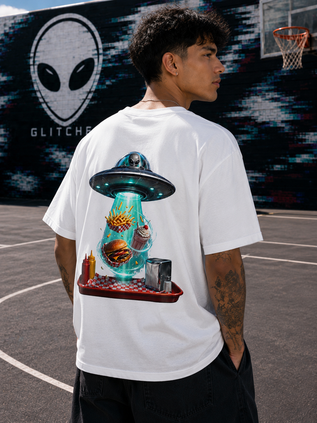 Snack Abduction T-Shirt | GLITCHED Offworld Edition