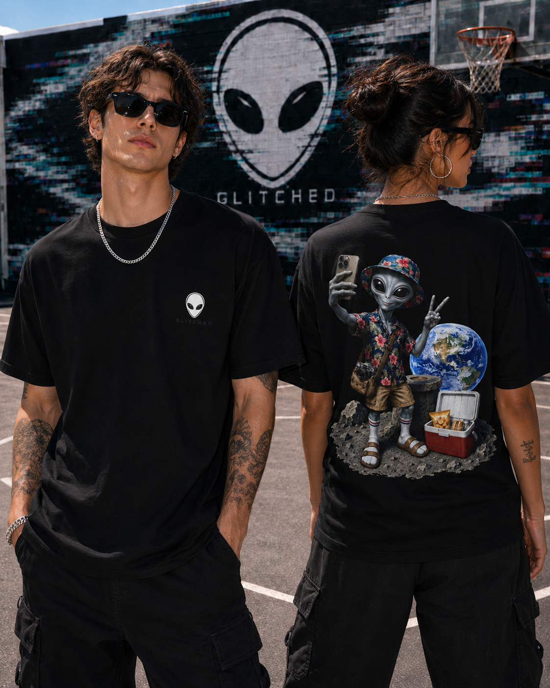 The Visitor Vacation T-Shirt | GLITCHED Offworld Edition