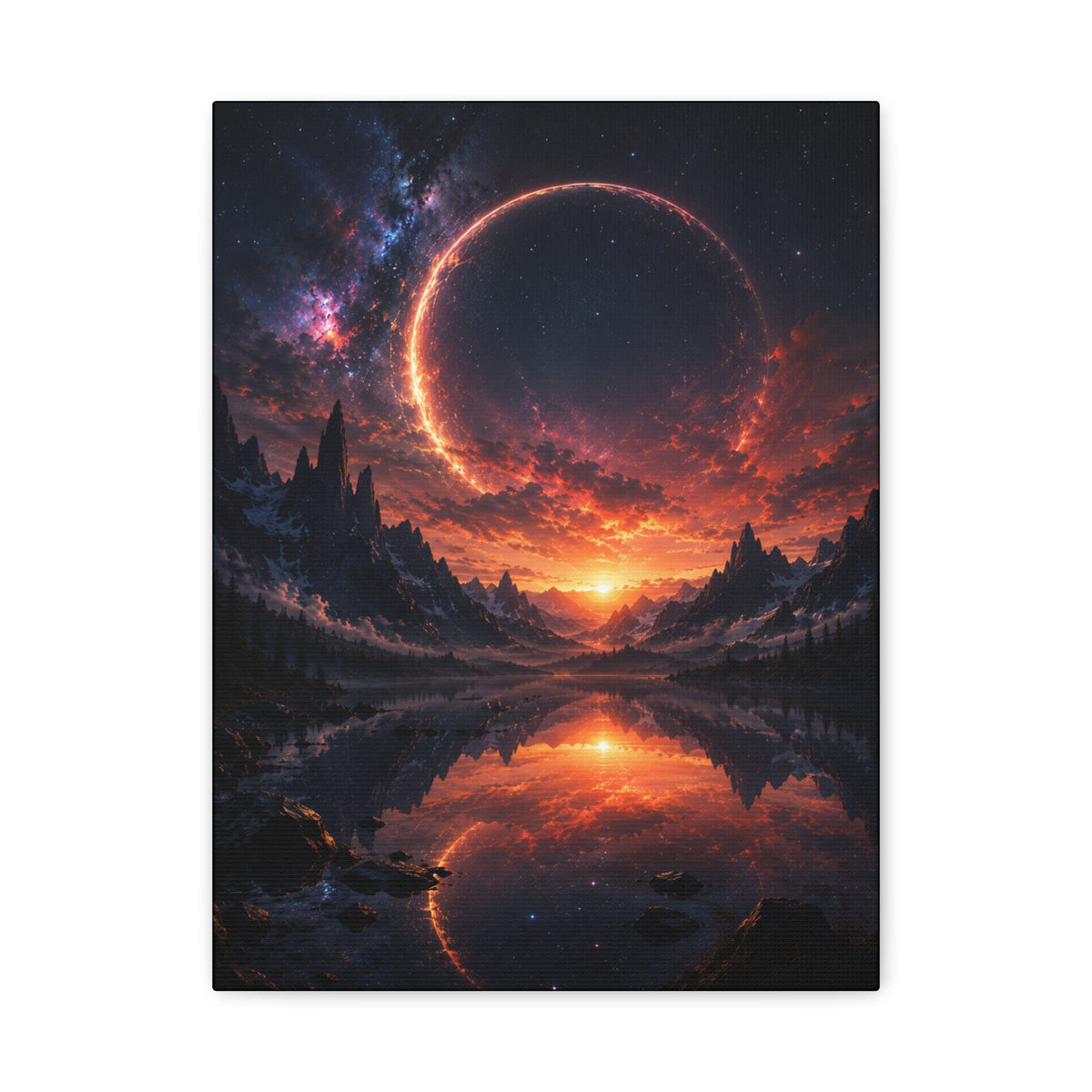 Cosmic Portal Canvas | GLITCHED Sci-Fi Fantasy Wall Art