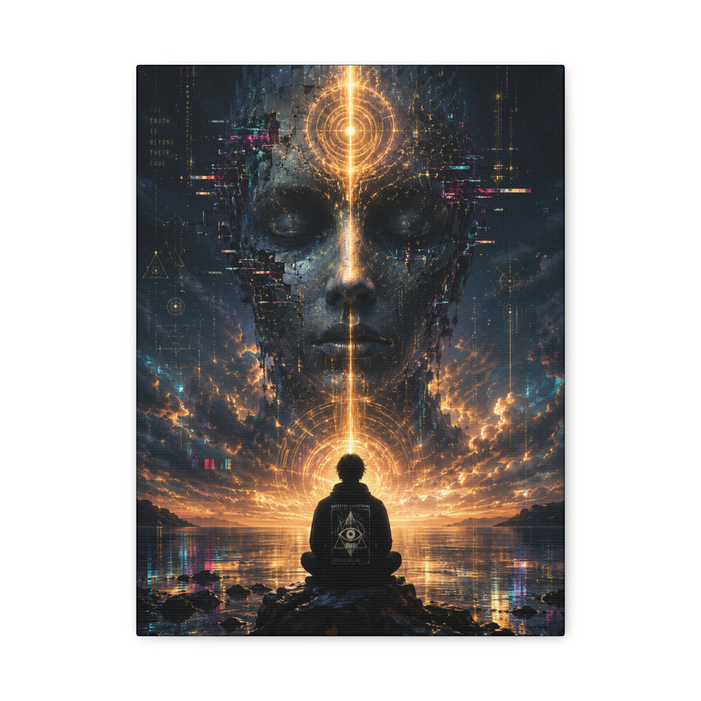 Awakened Signal Canvas | GLITCHED Alien Spiritual Wall Art
