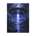 UFO Abduction Canvas | GLITCHED Alien Forest Wall Art