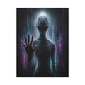 Alien Encounter Canvas | GLITCHED Dark First Contact Wall Art