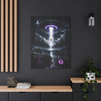 Nothing Is Real Canvas | GLITCHED UFO Abduction Wall Art