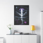 Nothing Is Real Canvas | GLITCHED UFO Abduction Wall Art