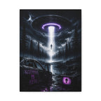 Nothing Is Real Canvas | GLITCHED UFO Abduction Wall Art