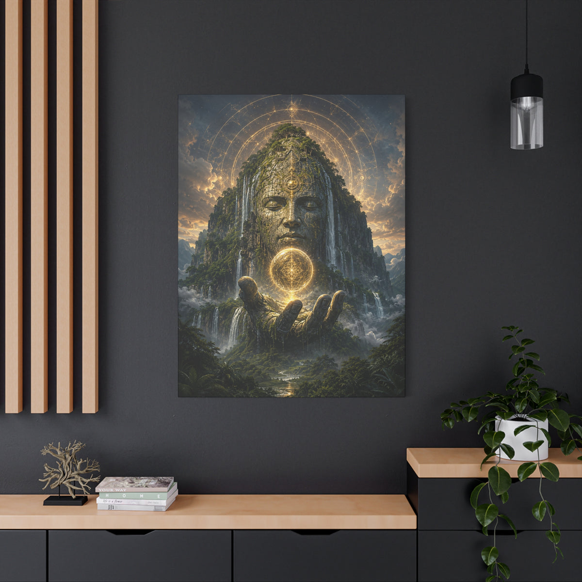 Ancient Guardian Canvas | GLITCHED Mystical Fantasy Wall Art