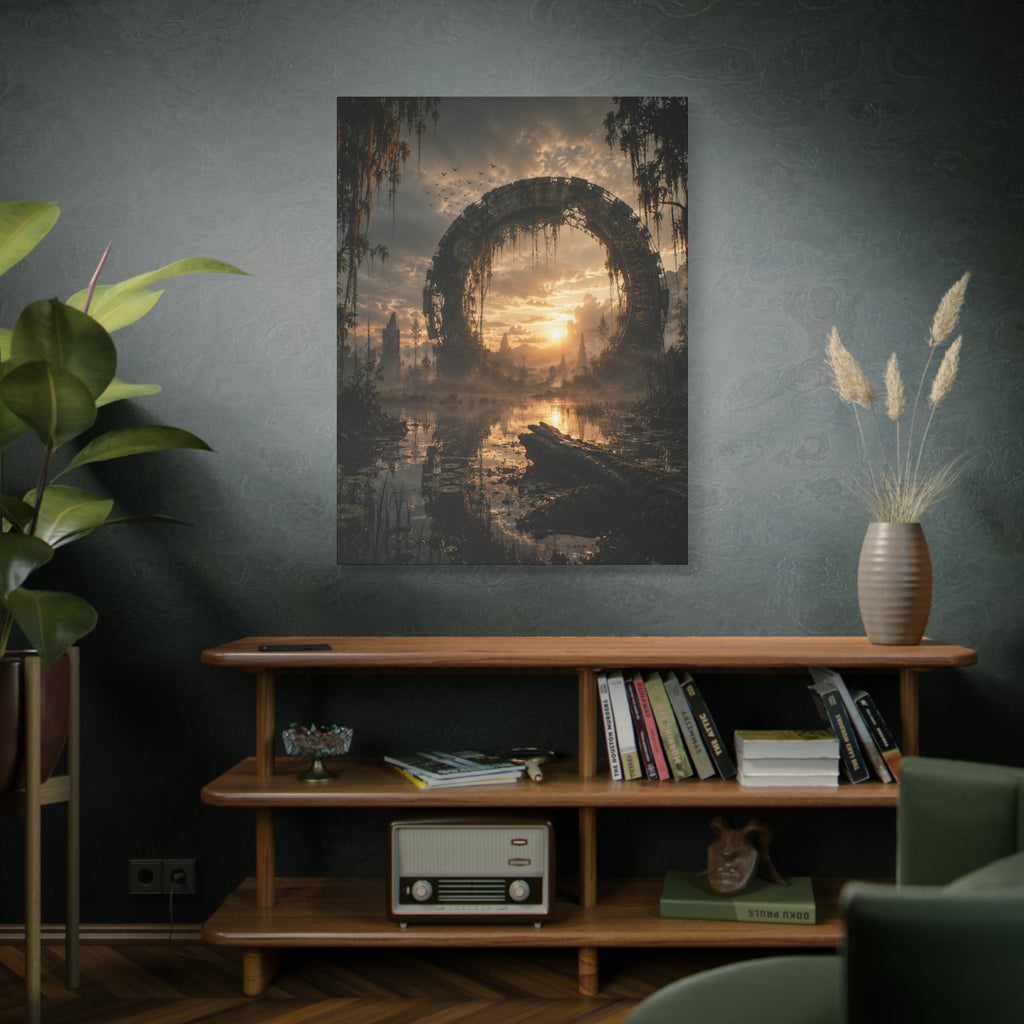 Ancient Portal Canvas | GLITCHED Dark Fantasy Wall Art