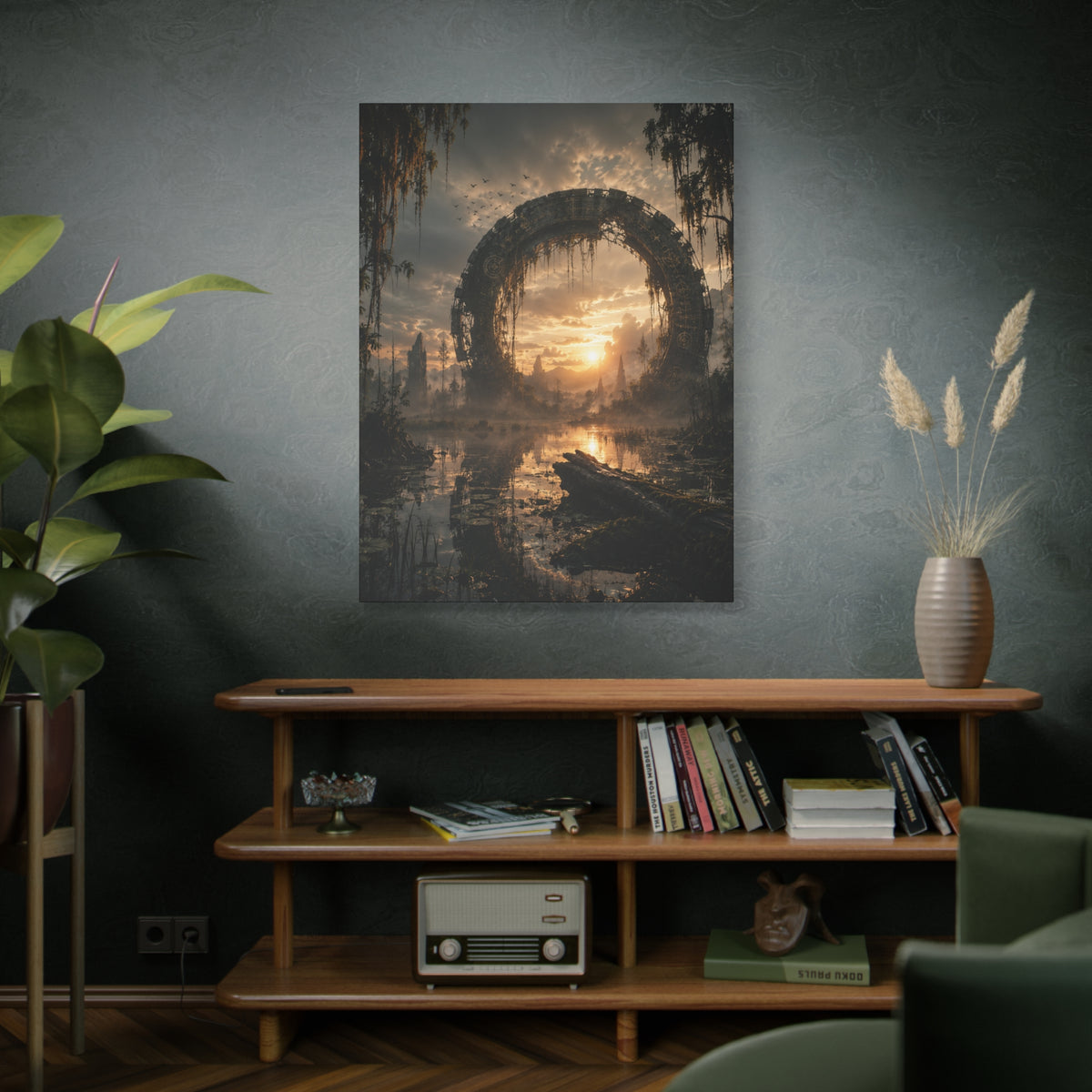 Ancient Portal Canvas | GLITCHED Dark Fantasy Wall Art