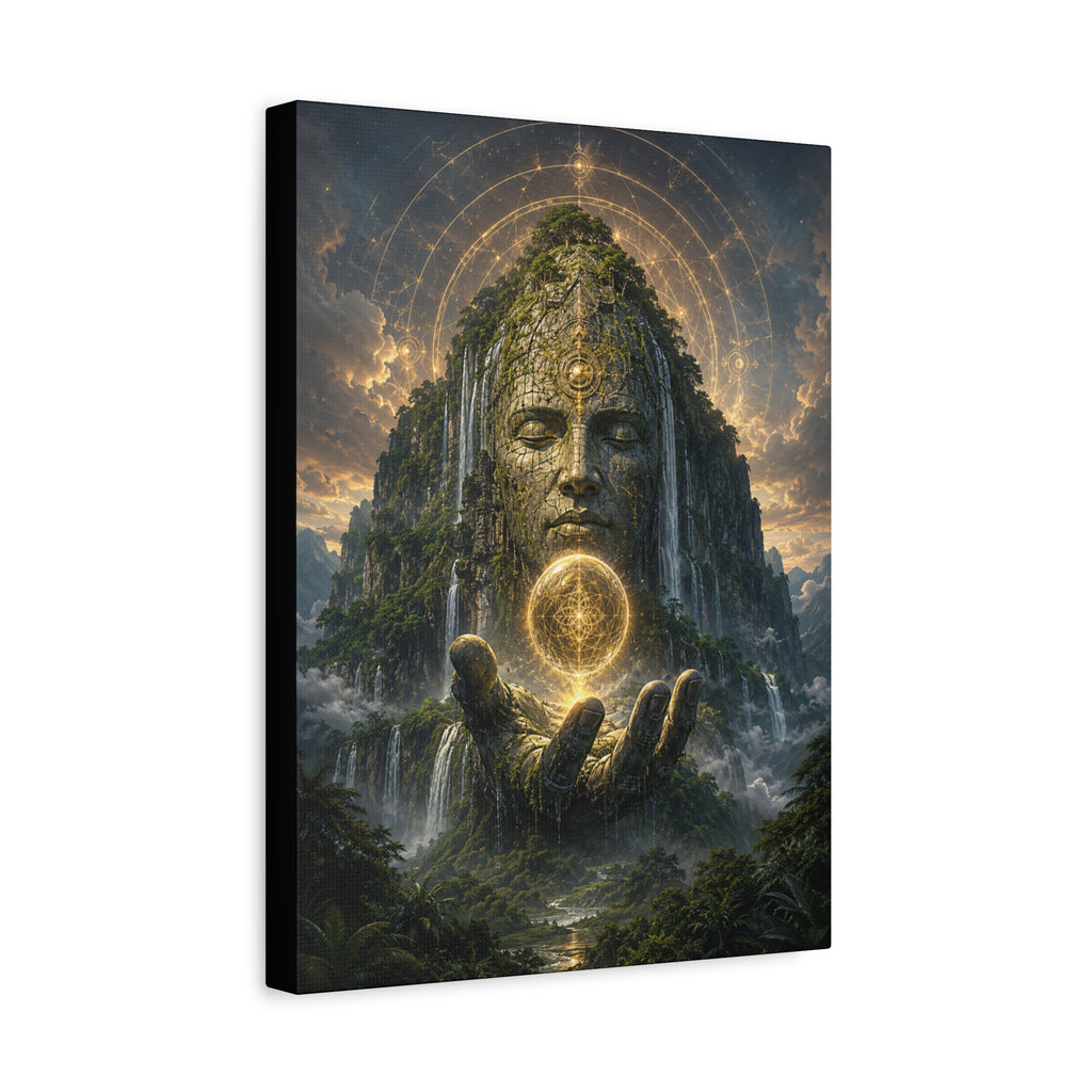 Ancient Guardian Canvas | GLITCHED Mystical Fantasy Wall Art