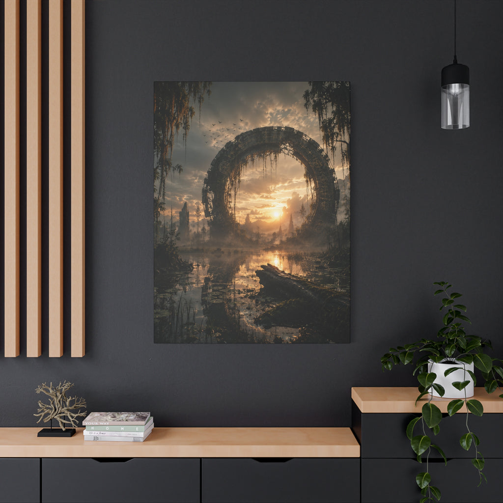 Ancient Portal Canvas | GLITCHED Dark Fantasy Wall Art